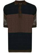 Raf Simons Mesh Knit Polo Shirt - Brown