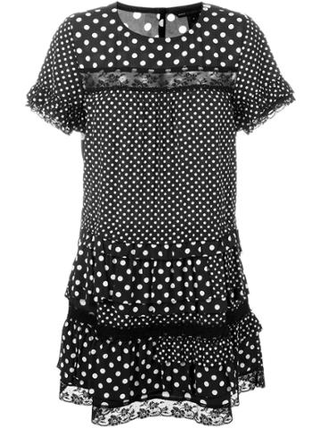 Marc By Marc Jacobs Polka Dot Print Ruffled Dress - Black