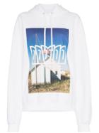 Calvin Klein Jeans Est. 1978 School Flag Print Cotton Hoodie - White