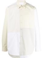 Jil Sander Long Sleeved Striped Pattern Shirt - White
