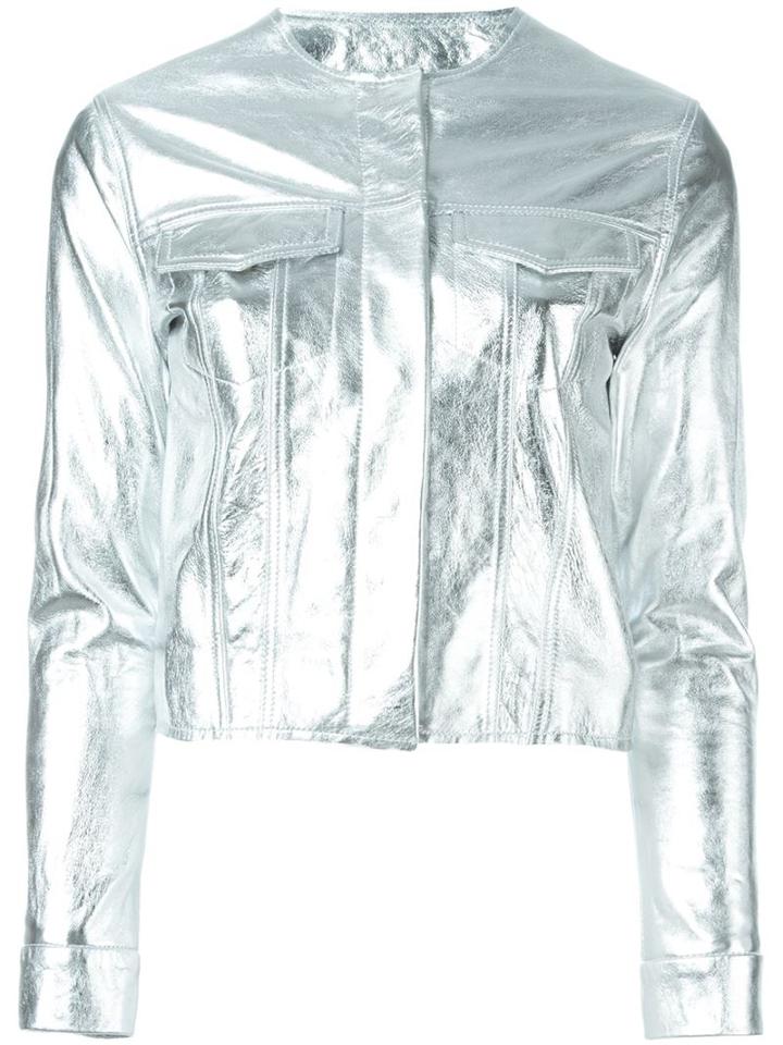 Marques Almeida Cropped Metallic Jacket