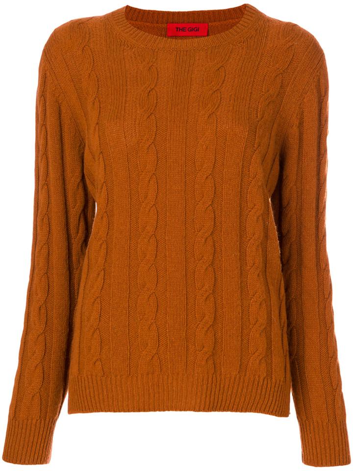 The Gigi Crew Neck Jumper - Yellow & Orange