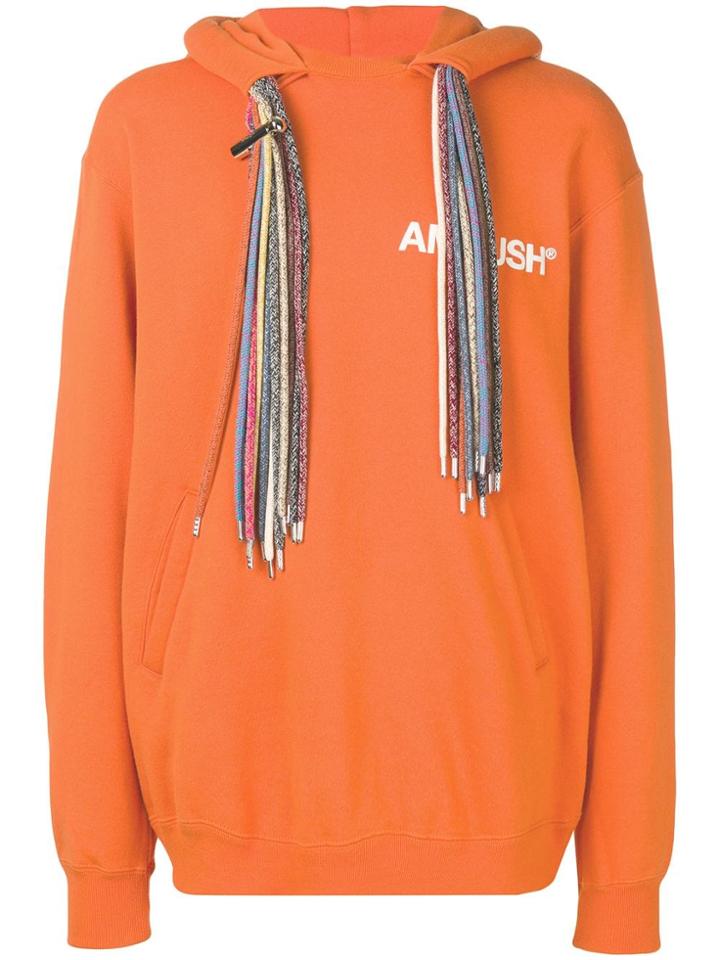 Ambush Cord Tie Drawstring Hoodie - Orange
