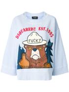 Dsquared2 Bear Print Jumper - Blue