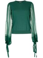 No21 Contrast Blouse - Green