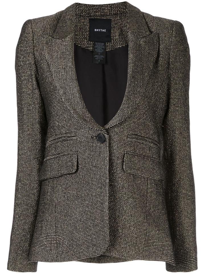 Smythe Peaked Lapel Blazer - Black