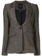 Smythe Peaked Lapel Blazer - Black