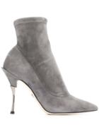 Dolce & Gabbana Sock Ankle Booties - Grey