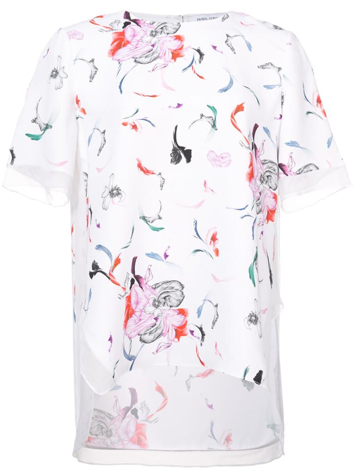 Prabal Gurung Floral Print T-shirt Blouse - White