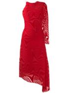 Marine Serre Printed Asymmetric Dress - Red