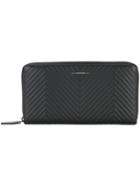 Cerruti 1881 Ribbed Logo Plaque Clutch - Black