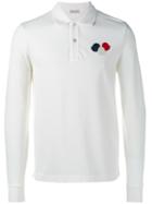 Moncler Long Sleeve Polo Shirt, Men's, Size: Xs, White, Cotton