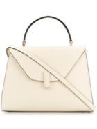 Valextra Foldover Medium Tote Bag - Neutrals