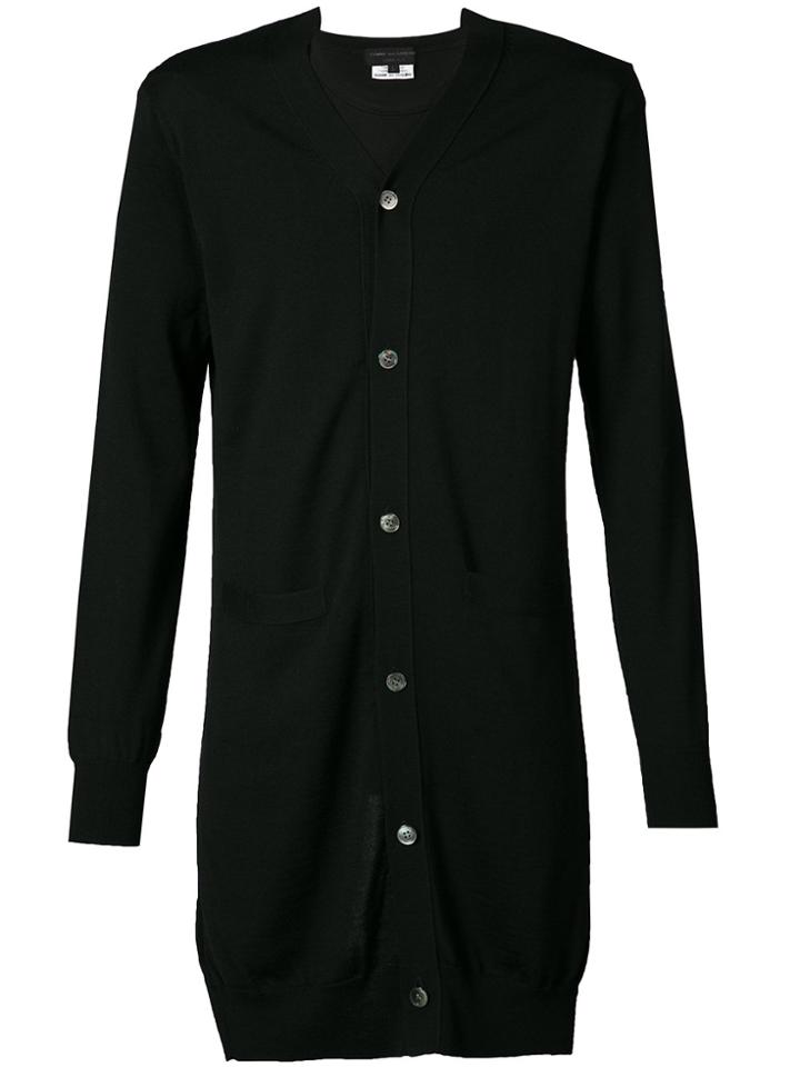Comme Des Garçons Homme Plus Long Cardigan - Black