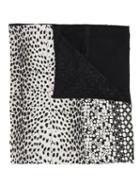 Pierre-louis Mascia Animal Print Scarf, Adult Unisex, Black, Silk/cashmere/modal
