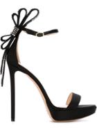 Nicholas Kirkwood Faye Sandals, Women's, Size: 38.5, Black, Silk/calf Leather/swarovski Crystal/leather