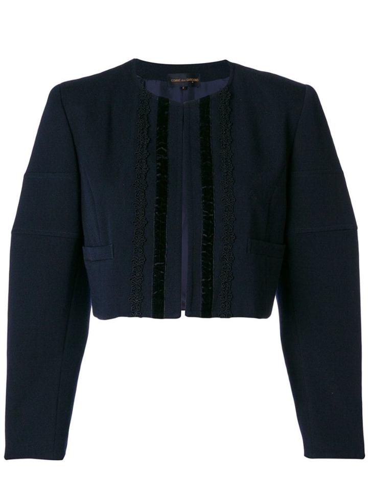 Comme Des Garçons Pre-owned Cropped Jacket - Blue
