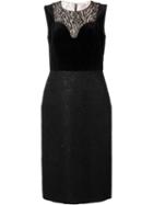 Lanvin Sweetheart Panel Dress, Women's, Size: 40, Black, Wool