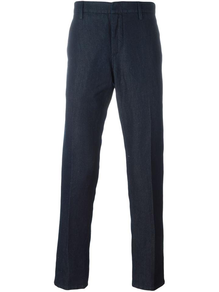 Dondup Gaubert Trousers, Men's, Size: 33, Blue, Cotton/linen/flax