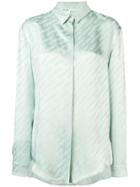 Off-white Logo Stripe Shirt - Green