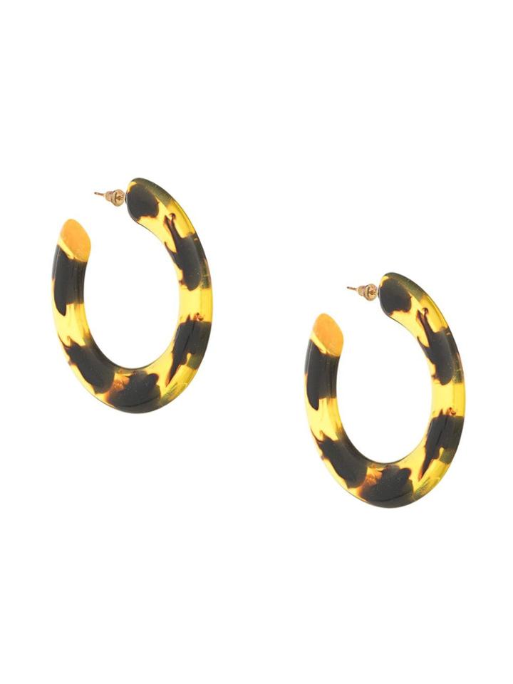 Cult Gaia Tortoise Hoops - Brown