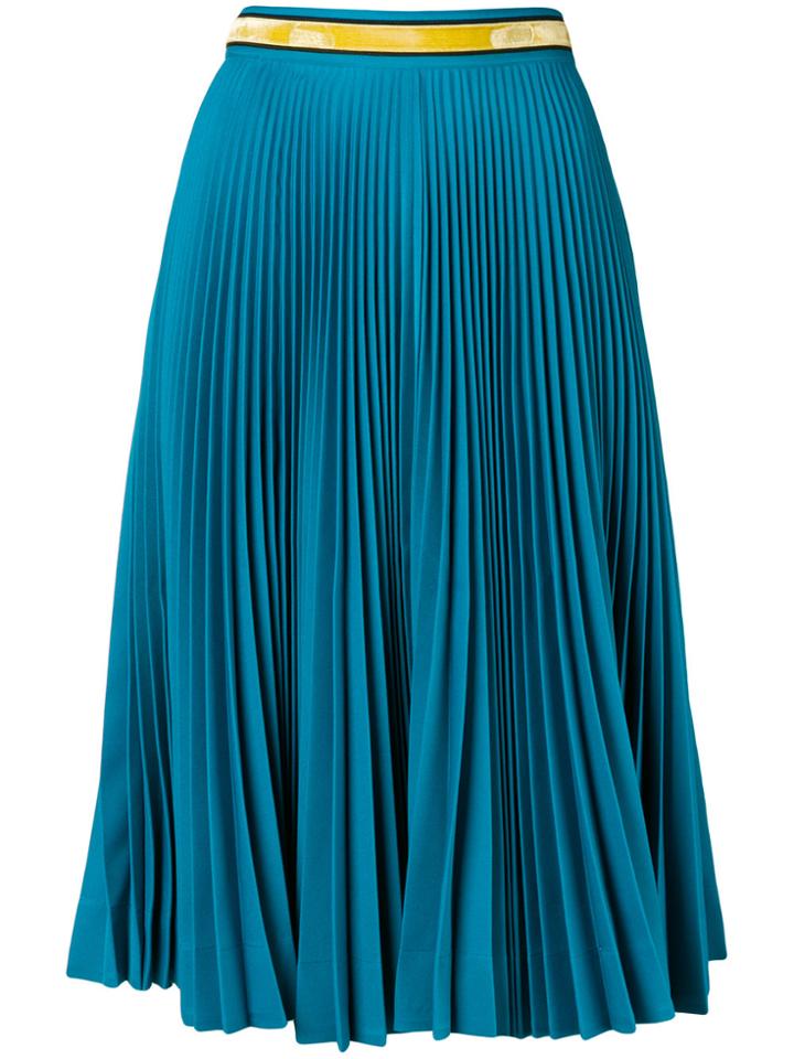Calvin Klein 205w39nyc Pleated Midi Skirt - Blue