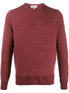 Canali Long-sleeve Fitted Jumper - Red