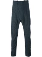 Masnada Baggy Drop Crotch Trousers, Men's, Size: 46, Grey, Linen/flax/virgin Wool