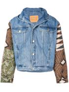 Martine Rose Contrasting Sleeve Denim Jacket - Blue