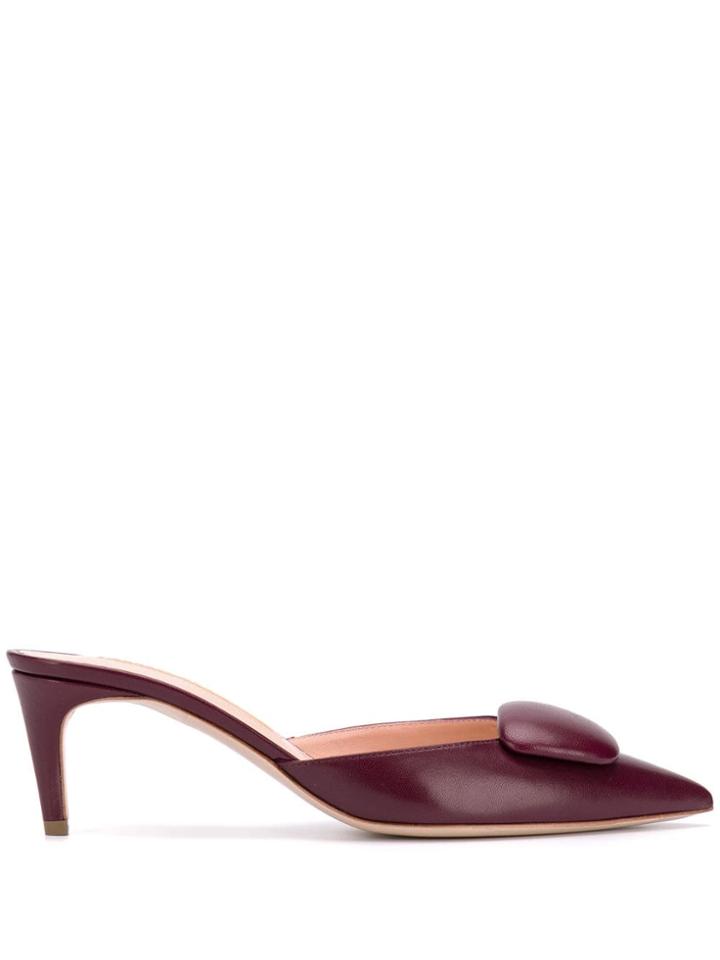 Rupert Sanderson Elsa Heeled Mules - Red