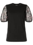 Markus Lupfer Carlie Ditzy Flower Embellished Tee - Black