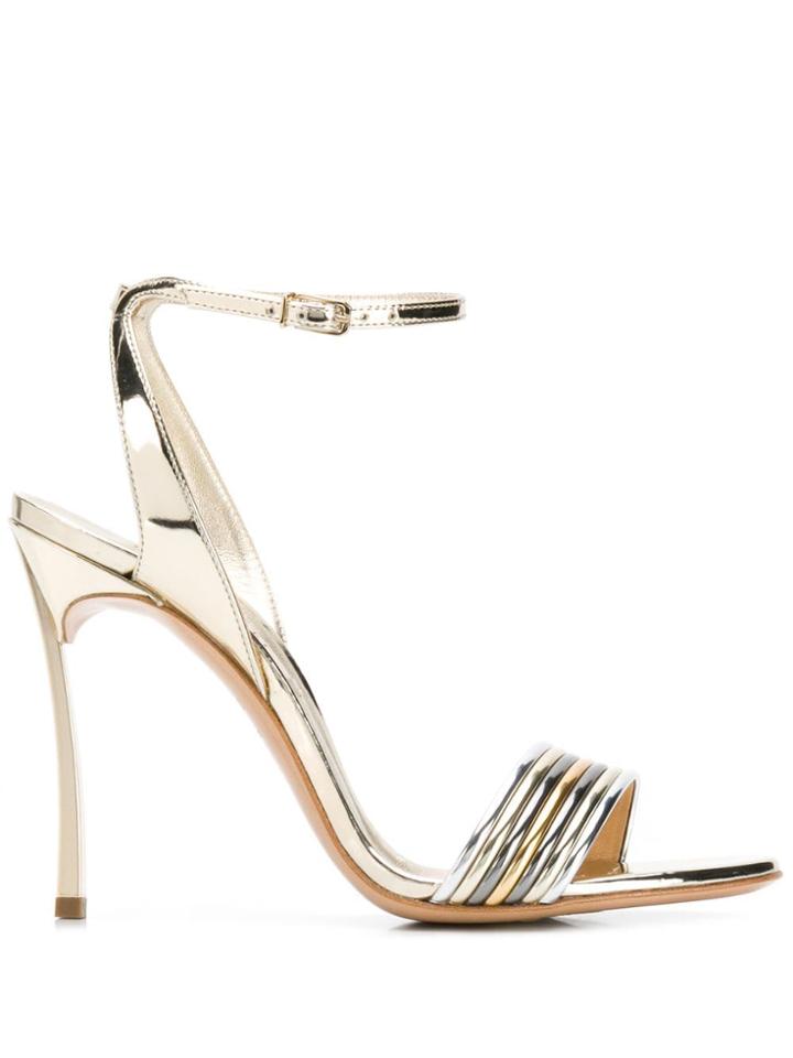 Casadei Blade Multi-metallic Sandals - Gold