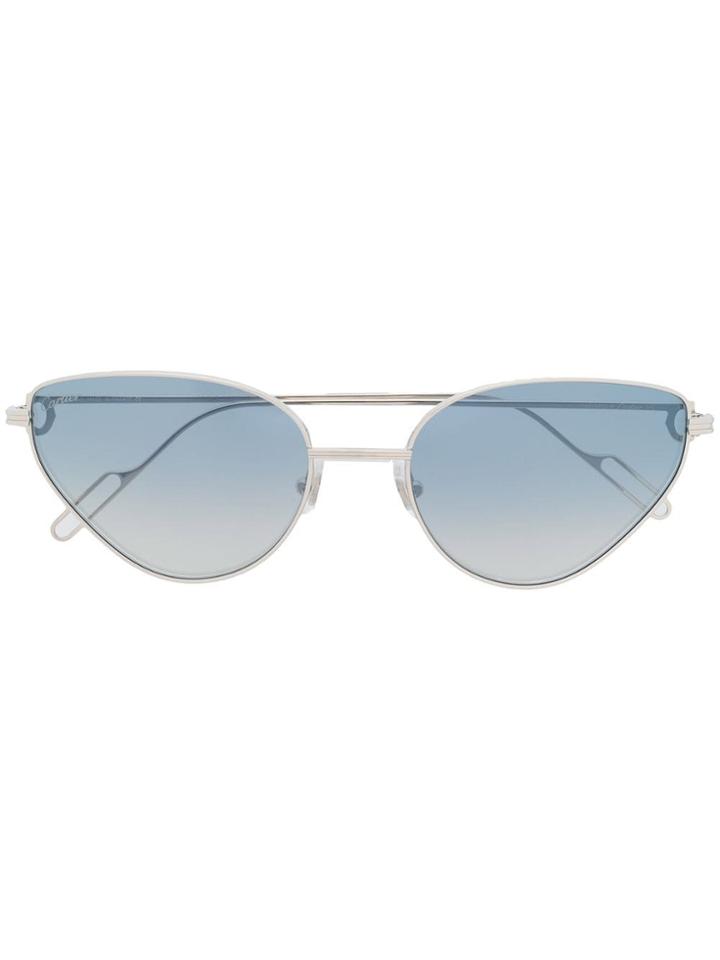 Cartier Cat-eye Gradient Sunglasses - Silver