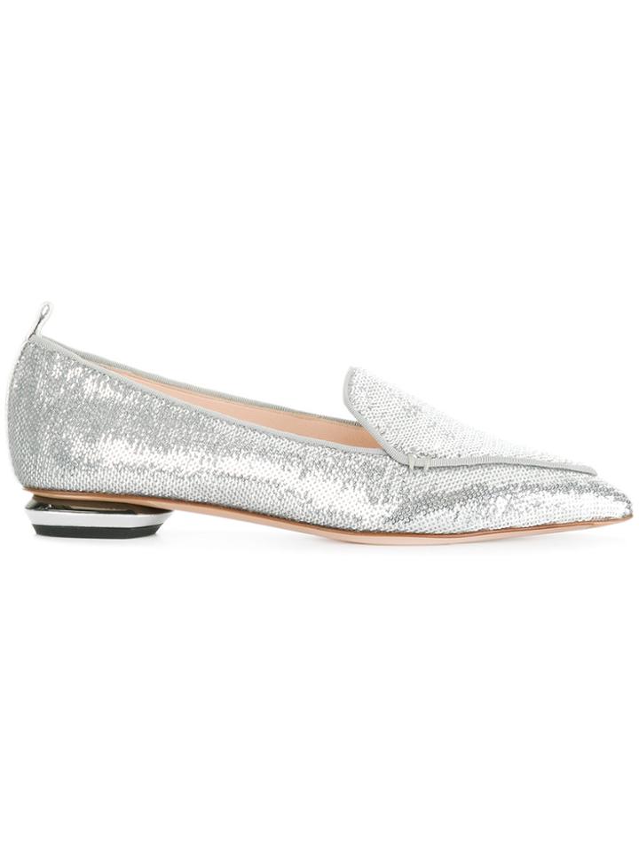 Nicholas Kirkwood Metallic Sequin Loafers