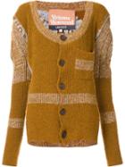 Puff Shoulder Cardigan, Women's, Size: S/m, Brown, Alpaca/wool/spandex/elastane/polyimide, Vivienne Westwood