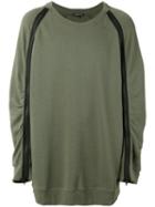 Ann Demeulemeester Zipped Sleeve Sweatshirt, Men's, Size: Medium, Green, Cotton