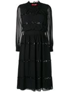 Max Mara Studio Sheer Construction Dress - Black