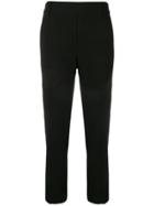 Vince Cropped Slim Fit Trousers - Black