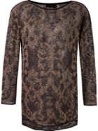 Cecilia Prado Long Sleeve Knitted Blouse, Women's, Size: P, Brown, Acrylic/polyamide/viscose