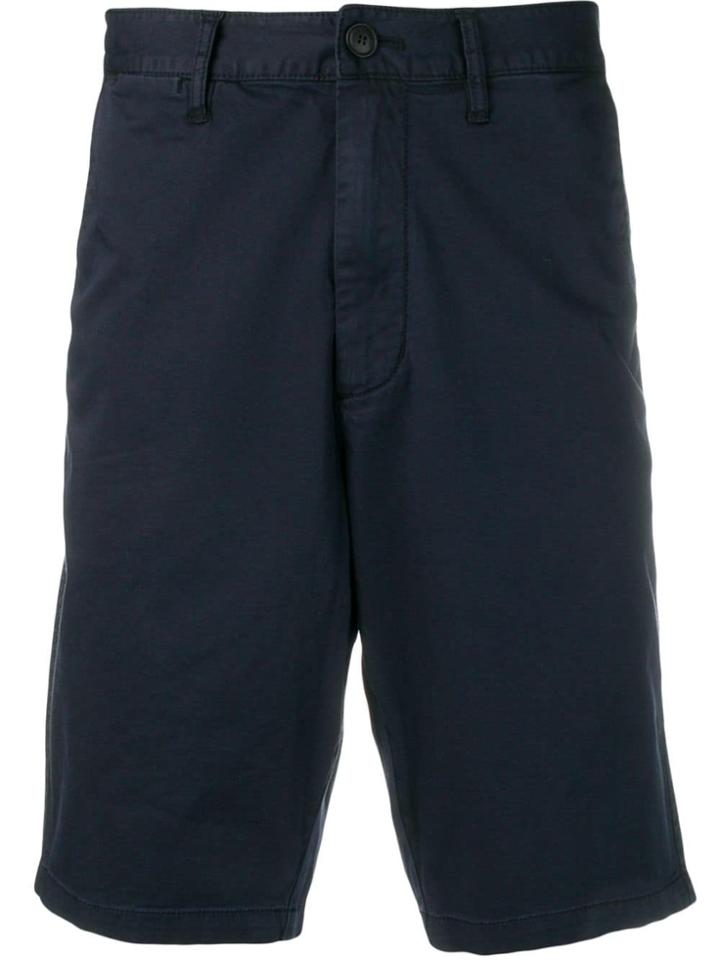 Emporio Armani Mid Rise Knee Length Shorts - Blue