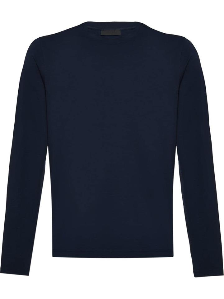 Prada Stretch Cotton T-shirt - Blue