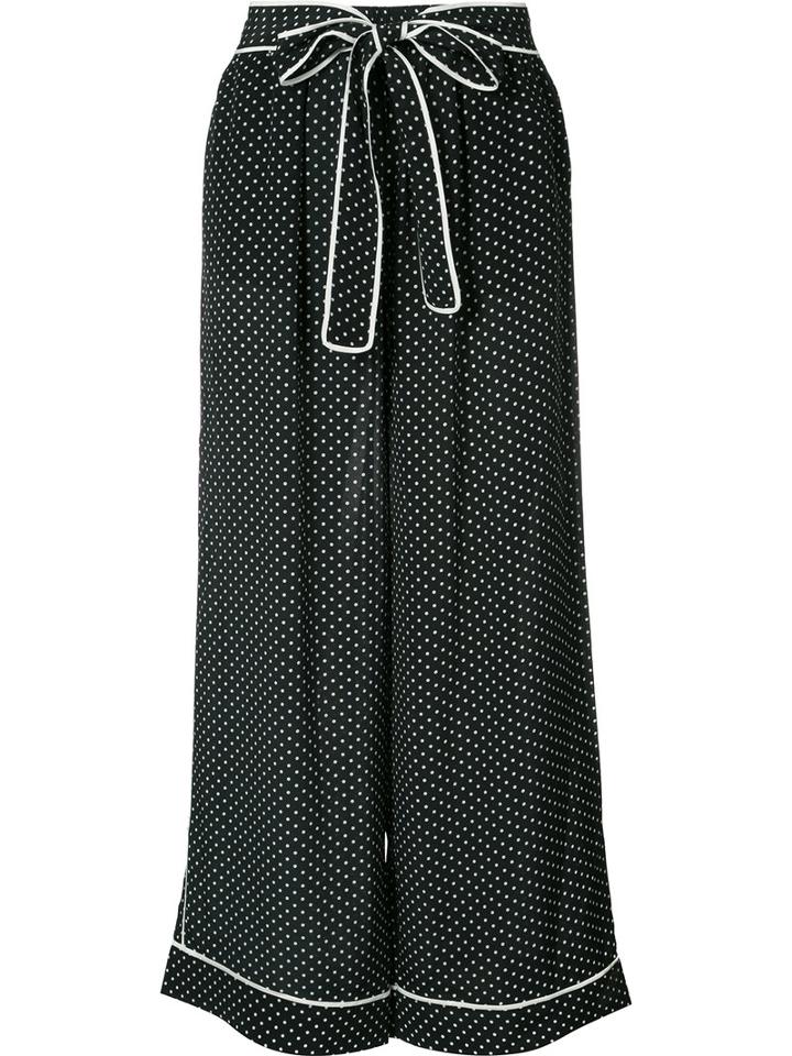 Gold Hawk - Polka Dot Trousers - Women - Silk - Xs, Women's, Blue, Silk