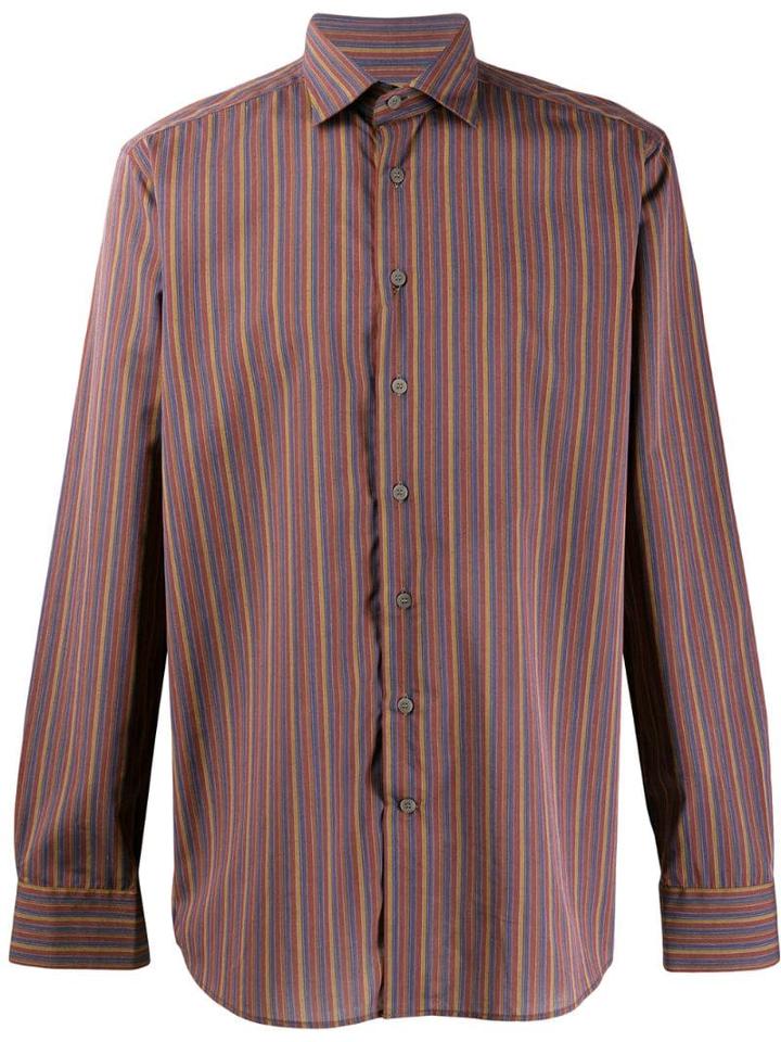 Etro Striped Button Shirt - Brown