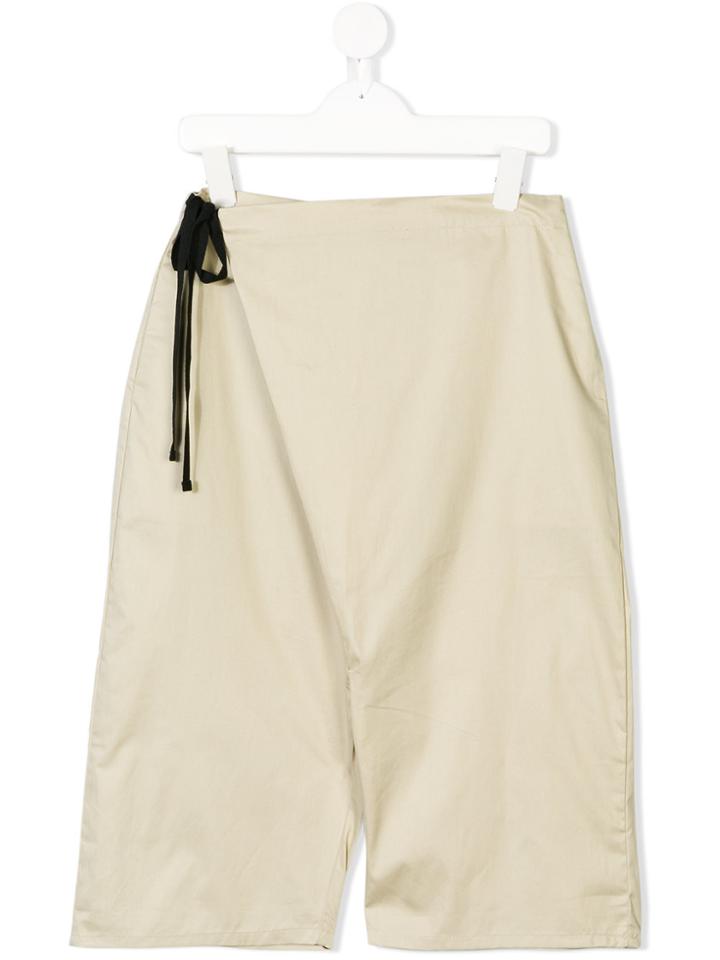 Little Creative Factory Kids Teen Drawstring Waist Shorts - Nude &