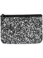Pierre Hardy Splatter Print Zipped Clutch, Women's, Black, Calf Leather