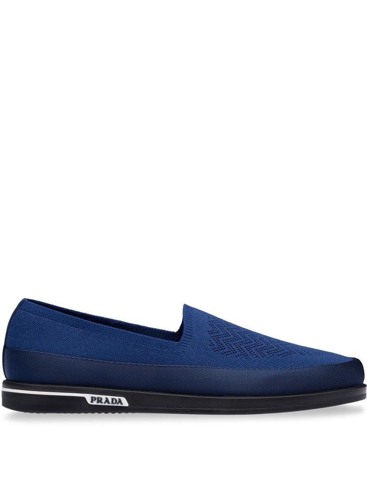 Prada Sock-style Loafers - Blue
