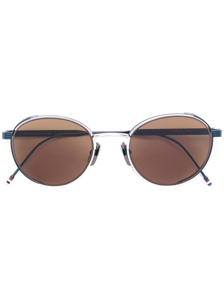 Thom Browne - Round Frame Sunglasses - Unisex - Metal (other) - 50, Blue, Metal (other)