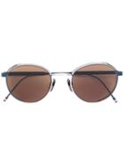 Thom Browne - Round Frame Sunglasses - Unisex - Metal (other) - 50, Blue, Metal (other)