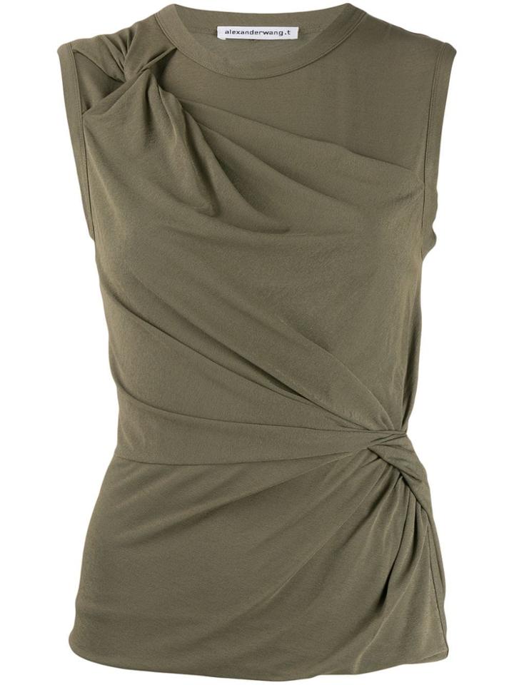 T By Alexander Wang Twisted Tank Top - Green
