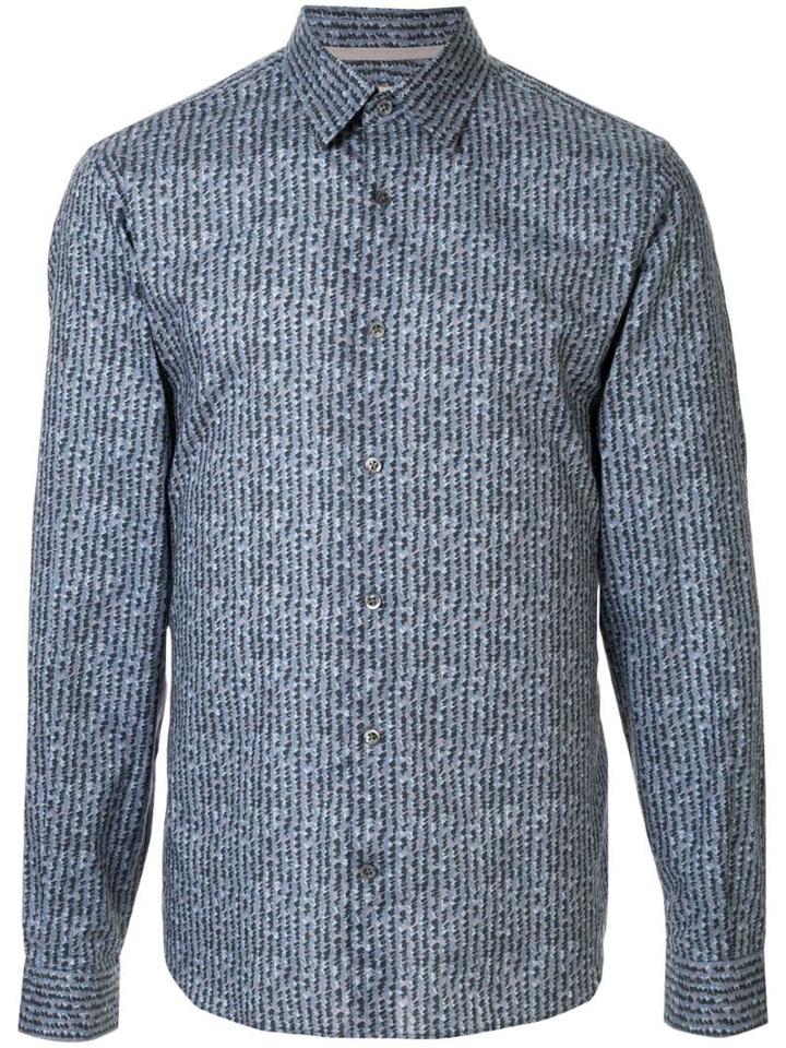 Gieves & Hawkes Striped Cotton Shirt - Blue
